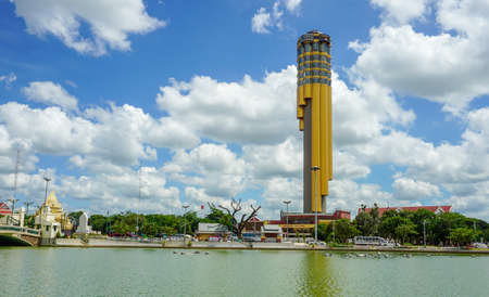 Beautiful landscape of Roi Et Tower ,Roi Et , Thailandの写真素材