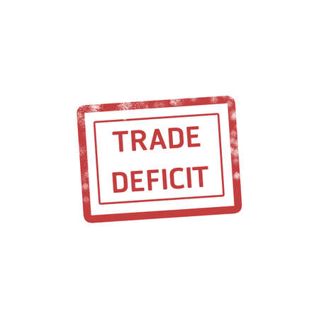 Grunge rubber stamp with text Trade Deficit,illustrationの写真素材