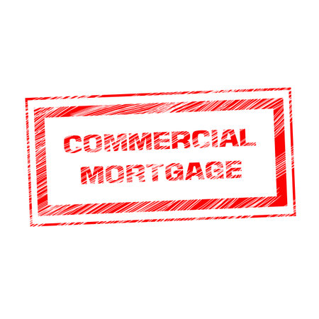 scratched rubber stamp with text Commercial Mortgage,illustrationの写真素材