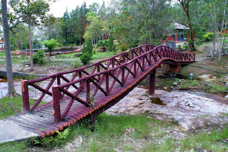 Bridge in a parkの写真素材
