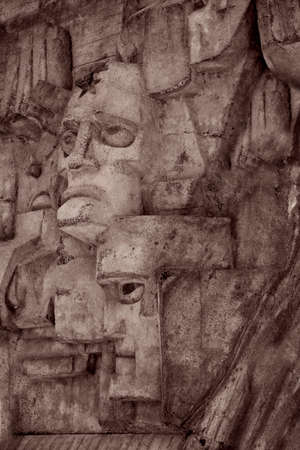 Memorable bas-relief to warriors who died during the war