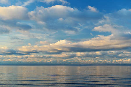 The Baltic Sea is under the blue sky with beautifull clouds,marine,の写真素材