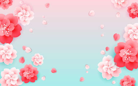Abstract flower background vector - with a space for textのイラスト素材