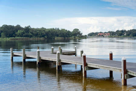 Peaceful Dawn on the Bayou in Floridaの写真素材