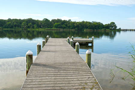 Early Morning on Bayou Texar in Pensacola, Floridaの写真素材