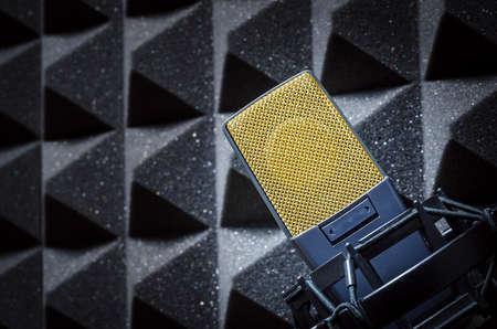 Microphone in studioの写真素材