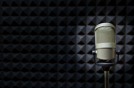 Microphone in studioの写真素材