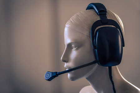 Mannequin with headphonesの写真素材