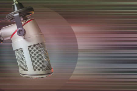 professional microphone in radio studioの写真素材