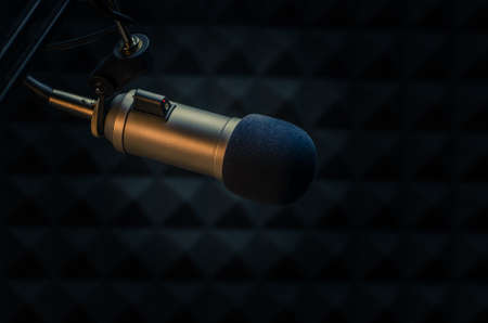 Professional microphone in Radio studioの写真素材