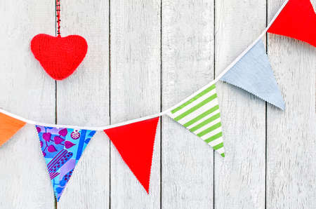 background with colorful flagsの写真素材