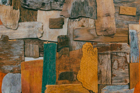 Driftwood. Background of pieces of wood brought by the seaの写真素材