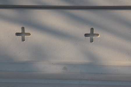 Ornament on Thai Temple wallの写真素材
