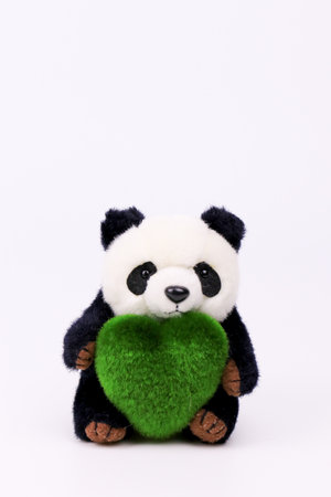 Green Heart on white background to celebrate Earth's Dayの写真素材