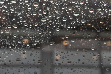 Close up Rain Drops on the Window