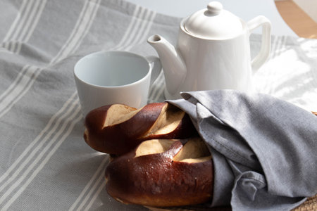 Healthy German Bread for breakfastの写真素材