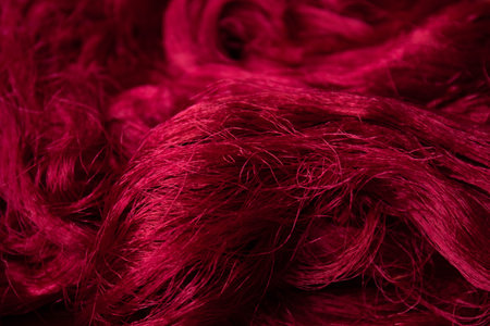 Close-up of red wool as background. Red wool texture.の写真素材