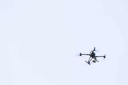 Delivery Drone for transporting itemsの写真素材