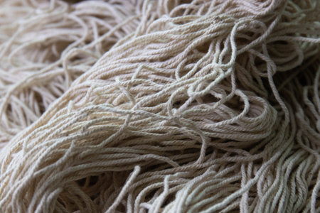 Close up of a skein of yarn for embroidery.