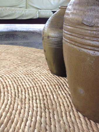 Jars and Rug made of Abaca or manila hempの素材