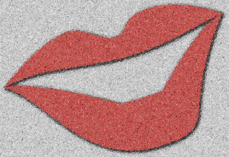 red lip abstract background