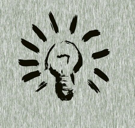 bulb icon on grey background