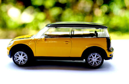 yellow classic car の写真素材