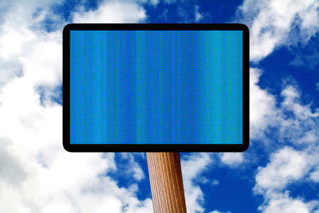 Advertising blue Billboardの写真素材