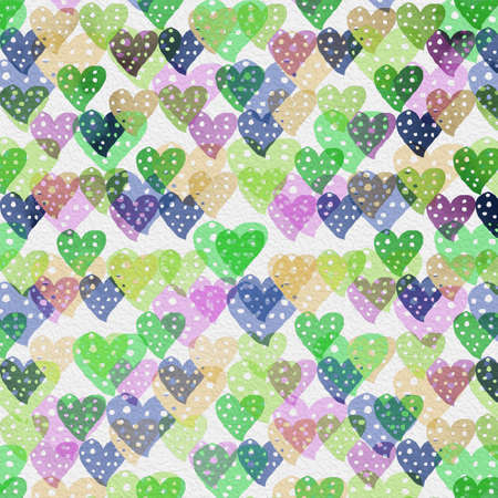 pretty  heart colorful  patternの写真素材