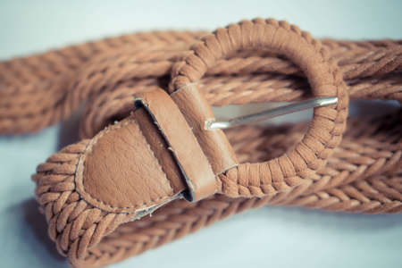 Brown vintage beltの写真素材