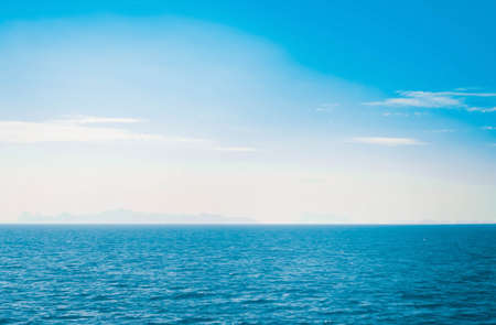 Blue sky and sea water  backgroundの写真素材