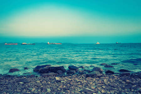 the beach ladscape backgroundの写真素材