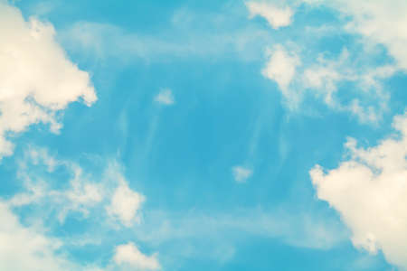 blue sky and white clouds  nature backgroundの写真素材