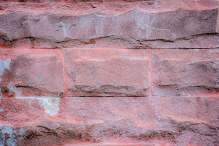 red brown wall bricks  texture wallpaper backgroundの写真素材