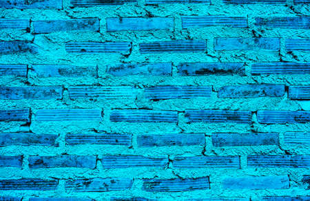 old blue wall brick  texture  wallpaper  background の写真素材