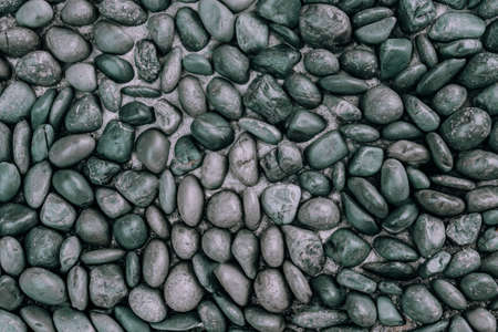 black pebbles  stone wall  decorate   texture  background