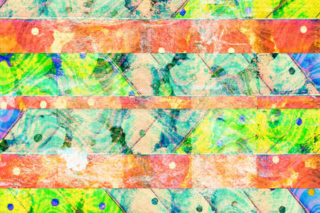 blue ,green ,yellow and orange  vintage colorful  texture   spring  ,summer abstarct wallpaper  backgroundの写真素材