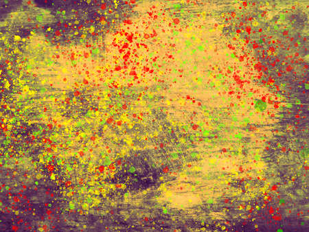 reggae color paint on beown wood backgroundの写真素材