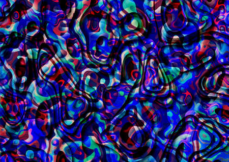 Abstract blue ,red and green paper cut shapes  illustration modern art abstract background