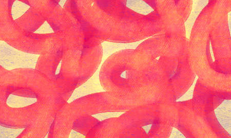 swirl red line on yellow  background , digital paint  abstract backgroundの写真素材