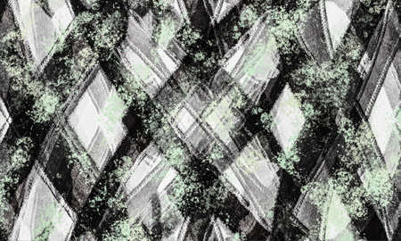 grunge black and green color watercolor splash background