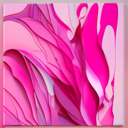 Abstract background with wavy lines in pink colors. 3d renderの素材