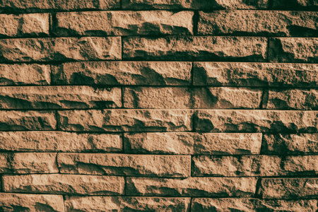 Background of brick wall pattern texture. Vintage filter effect retro vintage styleの写真素材