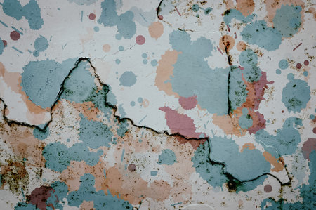 colorful   cracked  ,rustic  gray  metal ,iron wall texture backgroundの写真素材