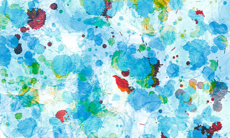 colorful blue,green and red color  watercolor paint abstract  backgroundの写真素材