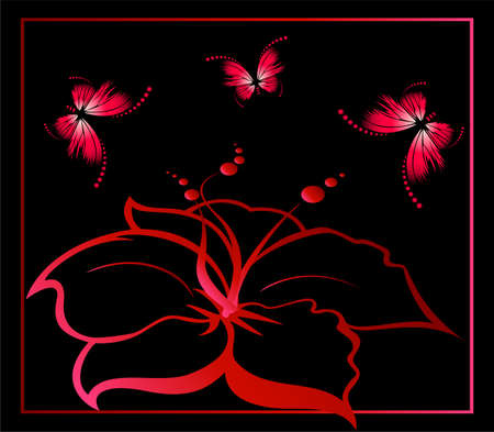 Beautiful framework from leaves and butterfliesの写真素材