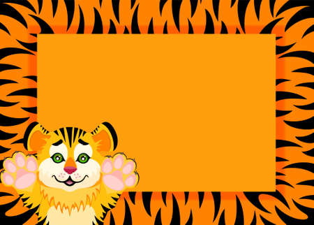 Lovely tiger toddlerの写真素材