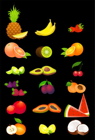 cards with fruitの写真素材