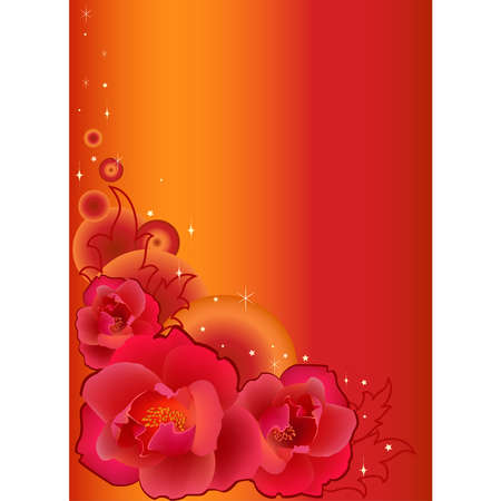 Abstract floral backgroundのイラスト素材