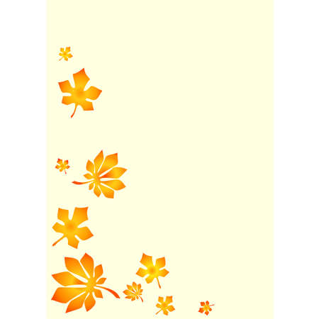 Autumn background in orange colourのイラスト素材